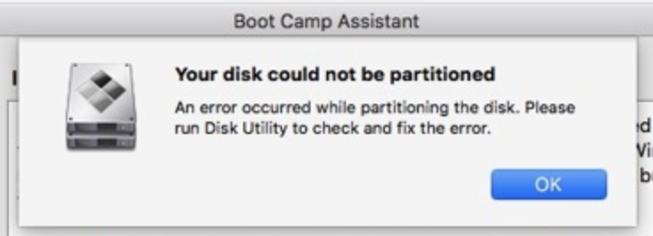 mac fix disk for bootcamp
